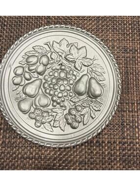 Pewter style fruit wall decor